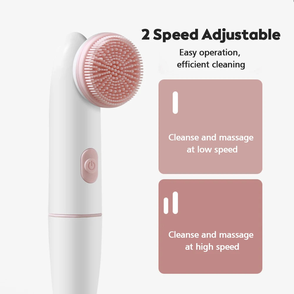 Electric Facial Cleaner 2 Modes Face Cleansing Brush Wash Machine Spa Skin Care Massager Blackhead Cleaning Facial Cleanser Tool