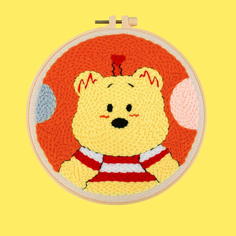 DIY Craft Punch Needle Embroidery Kits Sewing Kit Needlework Cross Stitch for Beginner Magic Pock Pen Set Home Painting Decor