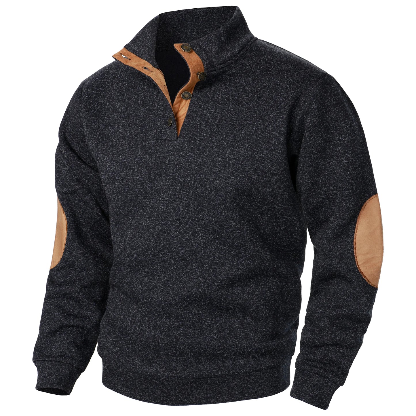 Men's stand collar casual knitted sweater top