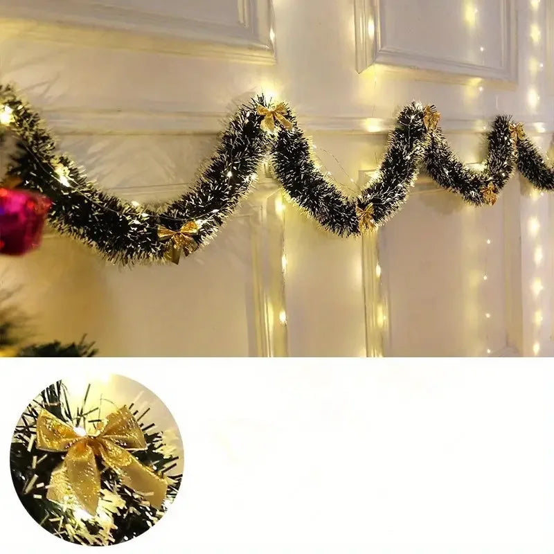 LED Christmas Tinsel Artificial Christmas Garland