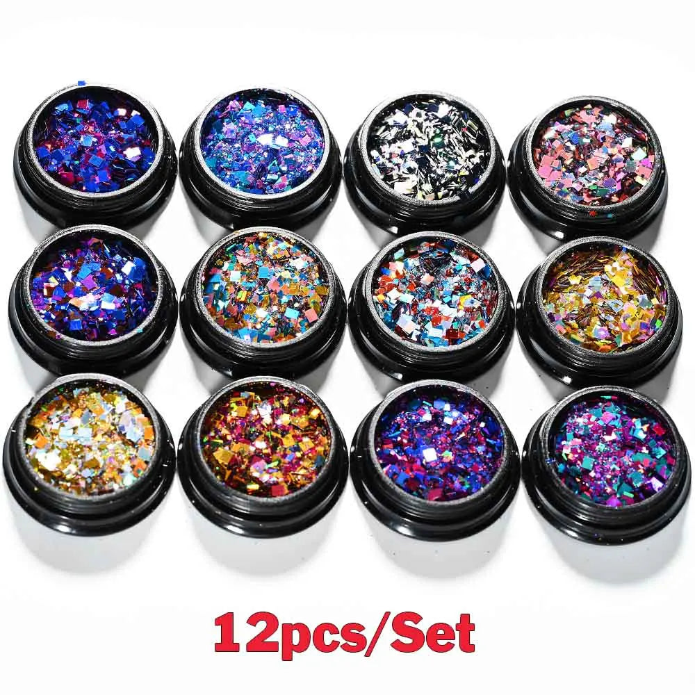 Sparkly Holographic Fine Sugar Nail Powder