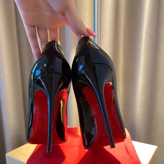 Women's Leather Versatile Professional High Heels