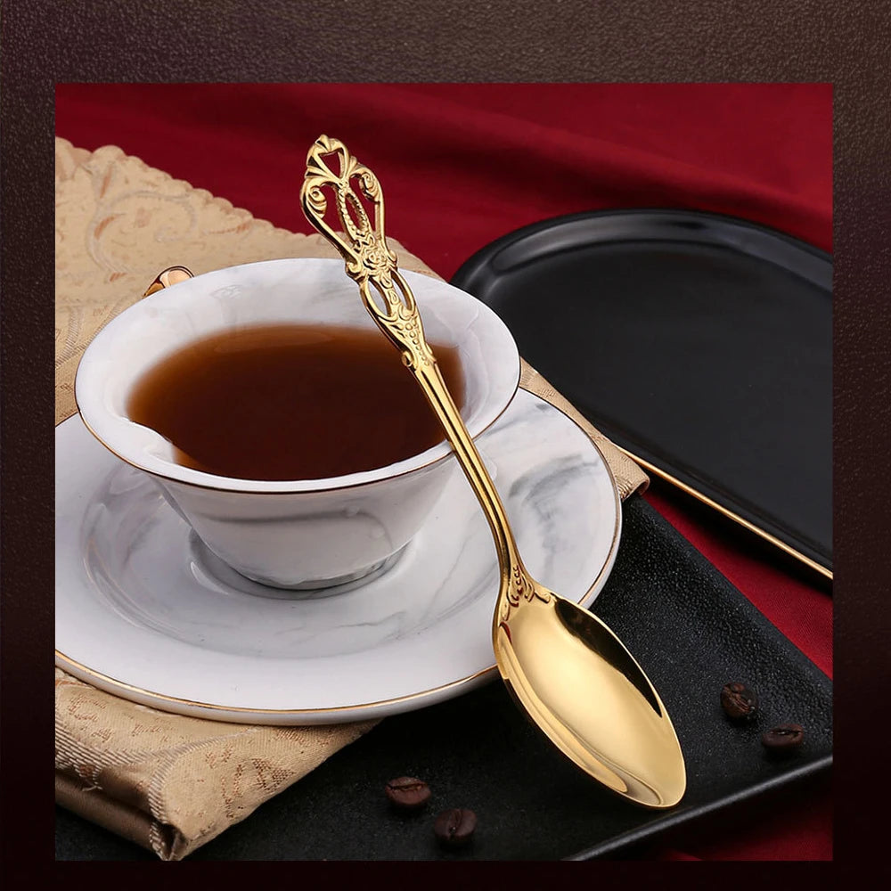 Luxury Gold Stainless Steel Cutlery Set Steak Knife Fork Spoon Tableware Dinnerware Set for Home Restaurant Wedding