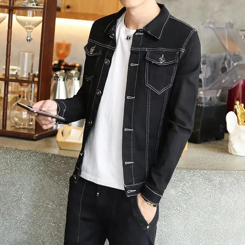 Men's Trendy Denim Korean Style Unique Top
