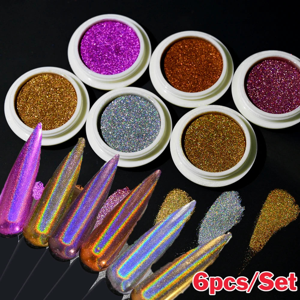 Sparkly Holographic Fine Sugar Nail Powder