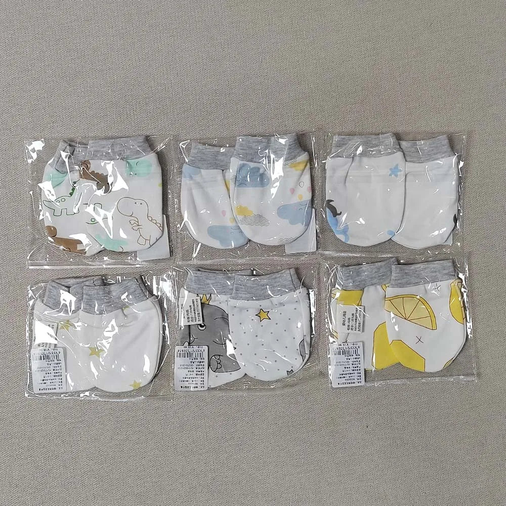 5 Pairs/Set Baby Cotton Soft Mitten Newborn