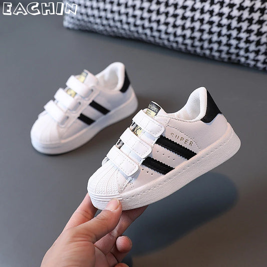 Children's  Fashion Design Hook Breathable Sneakers
