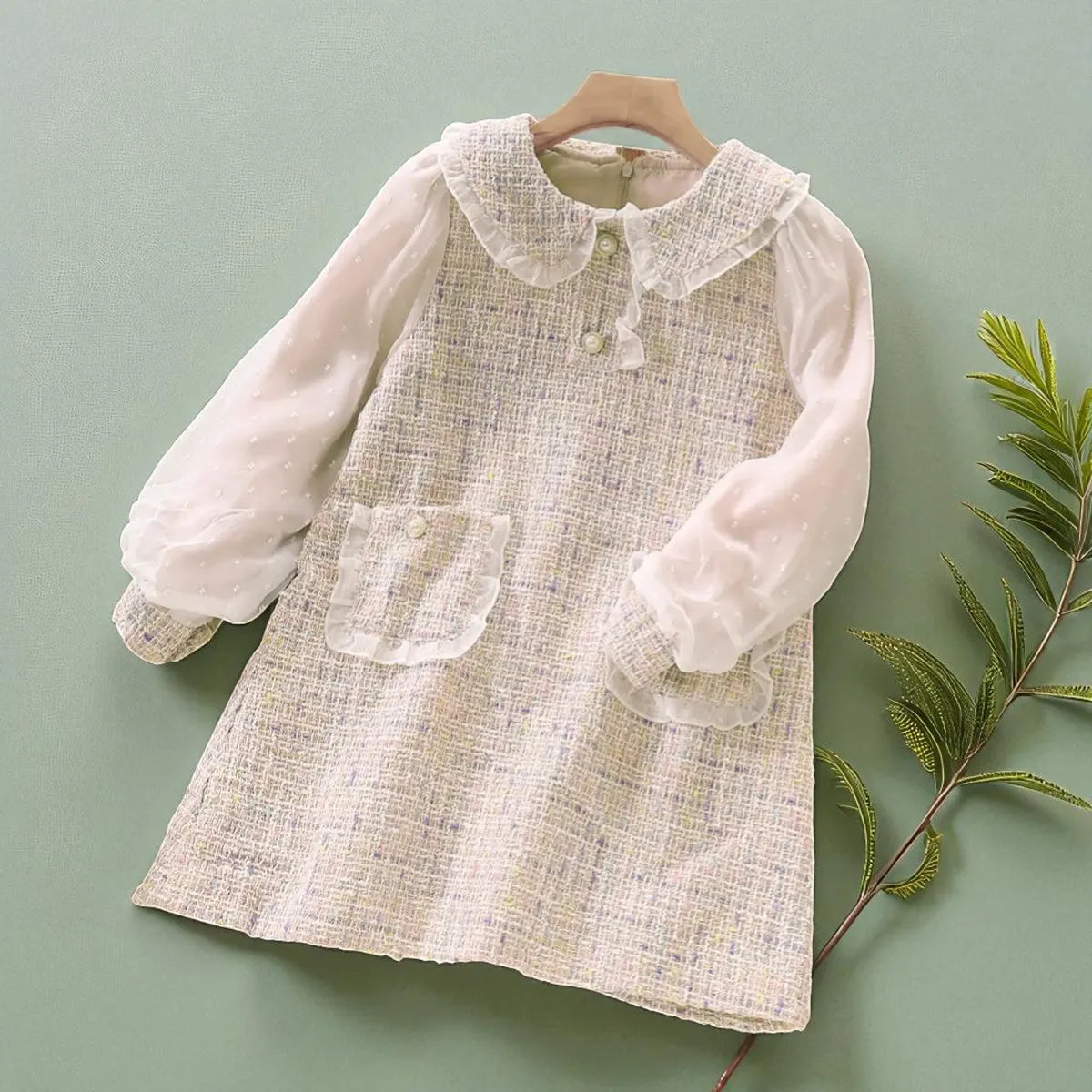 Flower Cute Lace Voile Floral Embroidery Dress