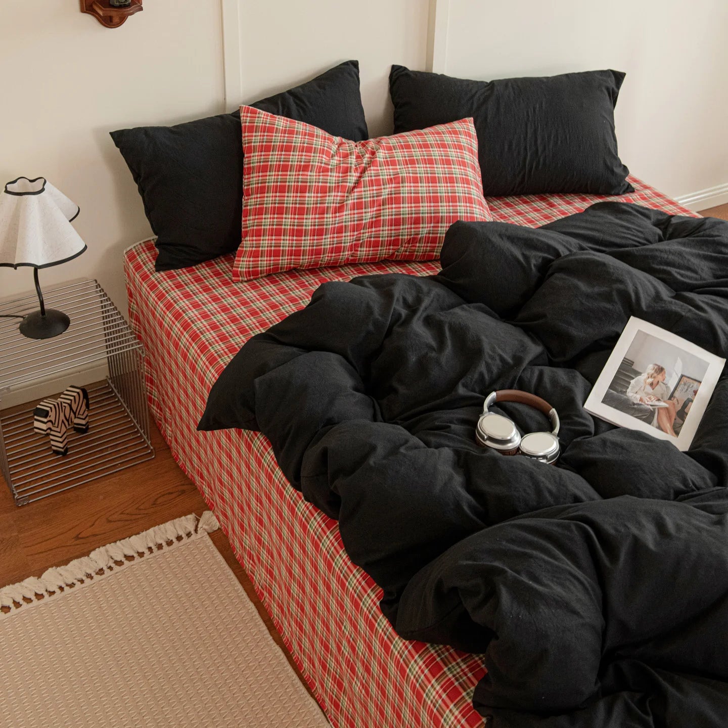 Vintage Style Plaid Bedding Sets