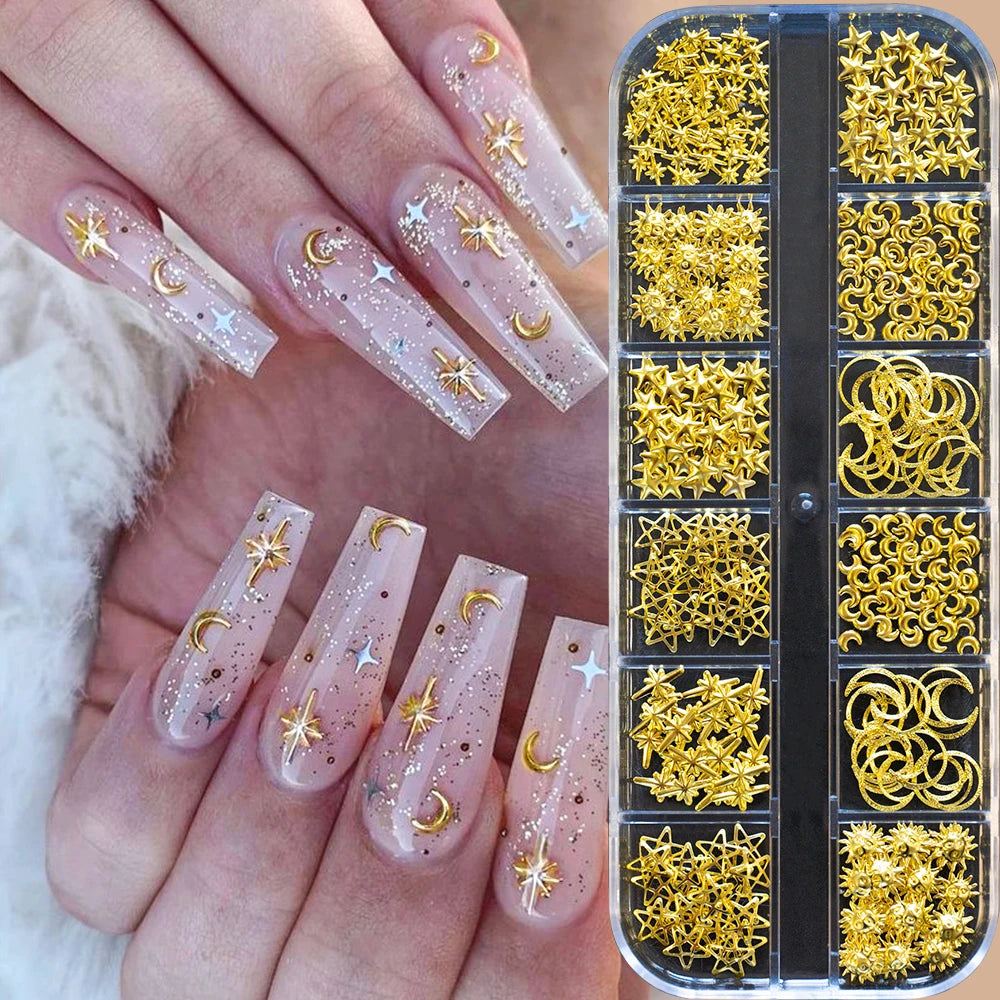1 Box Half Round Flat back Nail Rhinestones