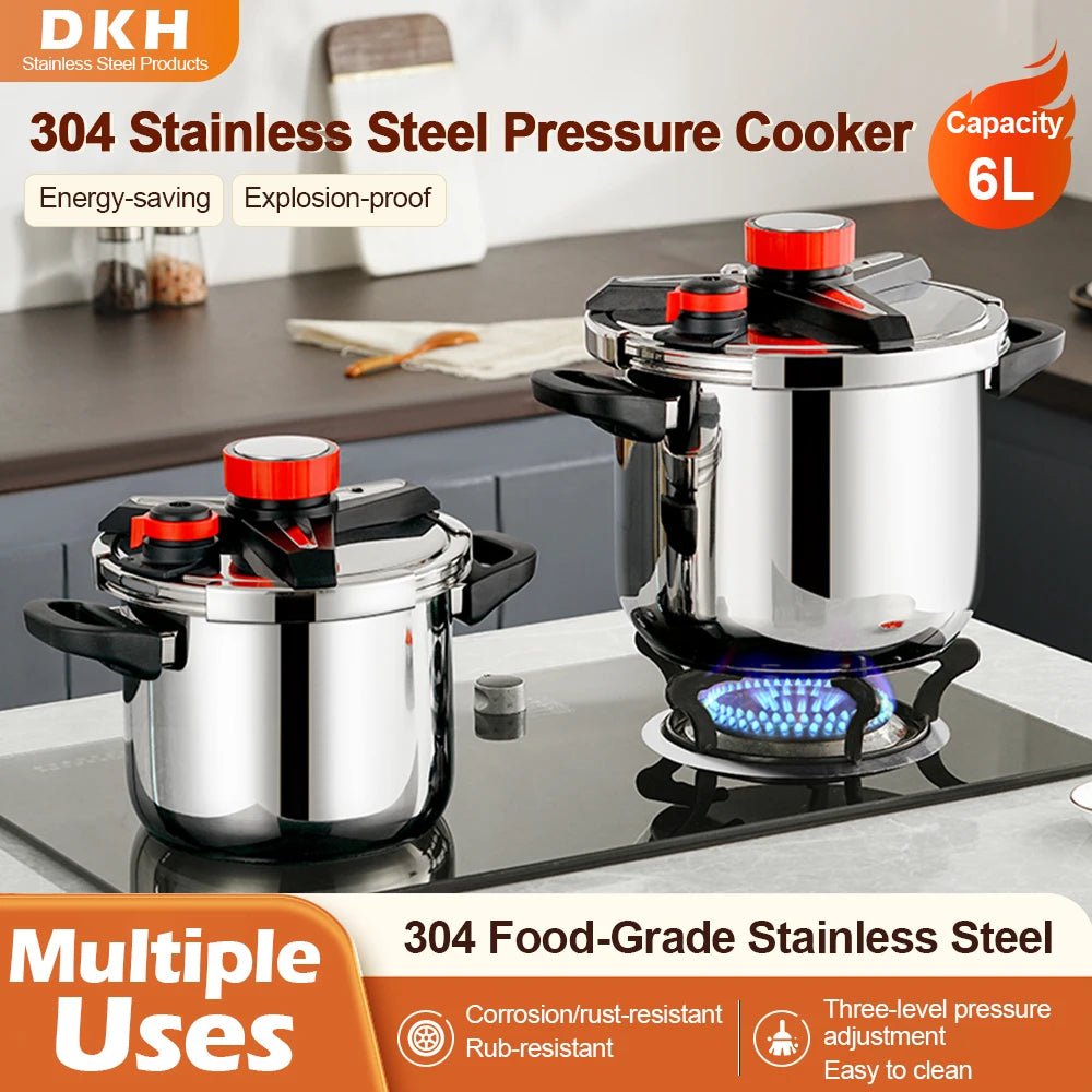 New Household Stainless Steel Pressure Cooker Small Explosion Proof Pressure Cooker 304 Stainless Steel Kitchen Pressure Cookers