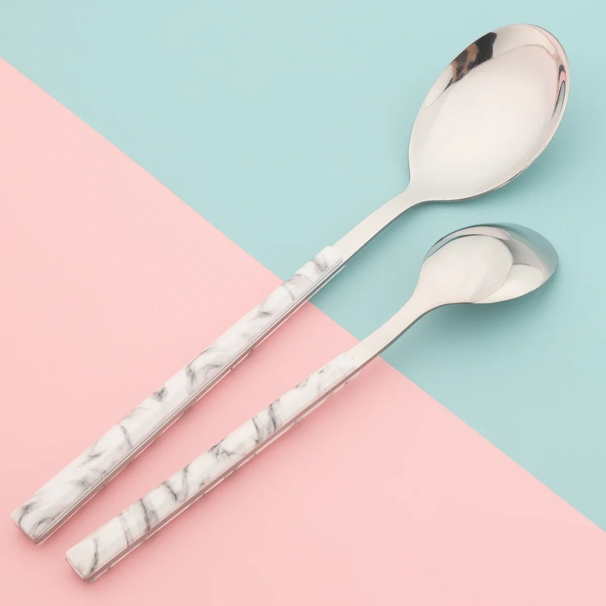 24/30Pcs Imitation Wooden Handle Dinnerware Cutlery Set Stainless Steel Tableware Western Knife Fork Spoons Silverware Flatware