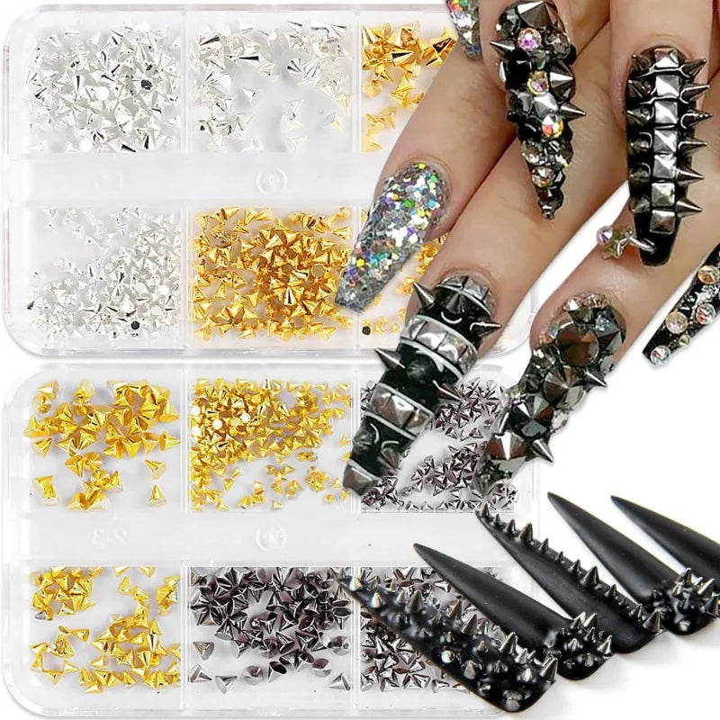 Punk Nail Rivets Spikes Metal Studs