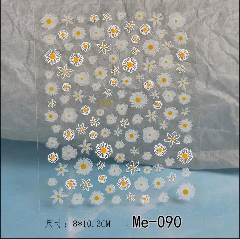 5 D Macron Flower/Fruit Nail Charms Sticker