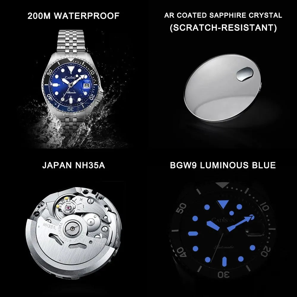 Luminous Mechanical Wristwatch