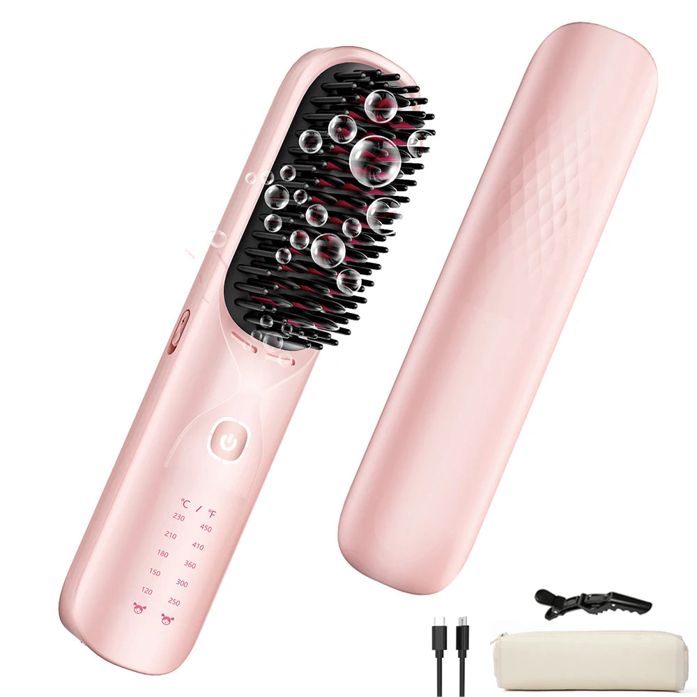 Cordless Hair Straightener Brush