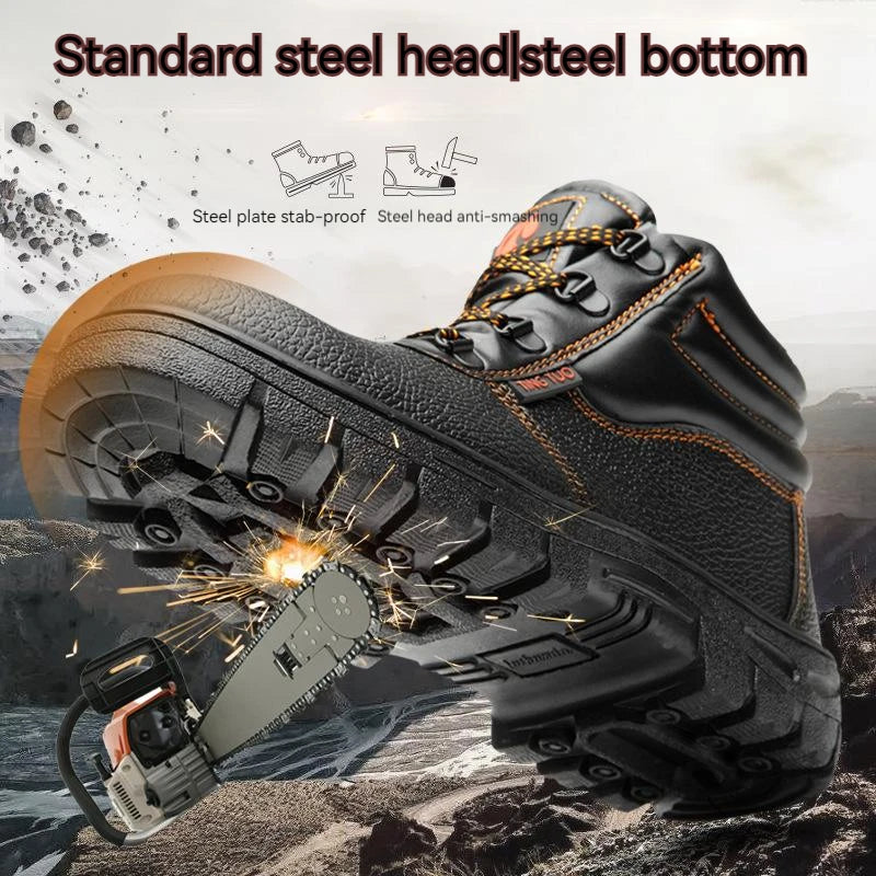 Wear-resisting Men Anti-smash Anti-puncture Boots