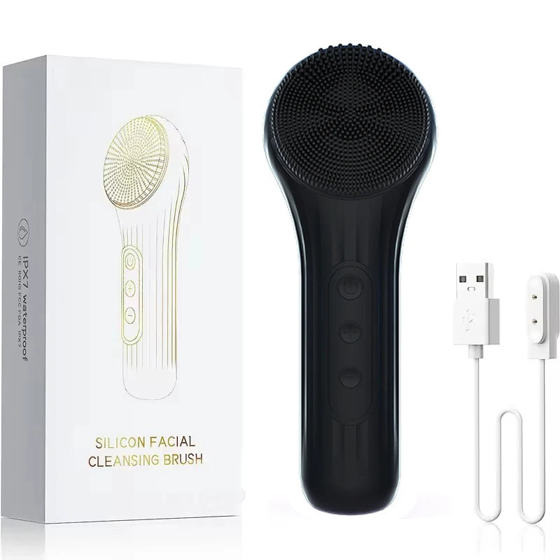 NEW Sonic Waterproof Facial Cleansing Brush for Men & Women Rechargeable Exfoliating Electric Face Scrubber Cleanser Brush
