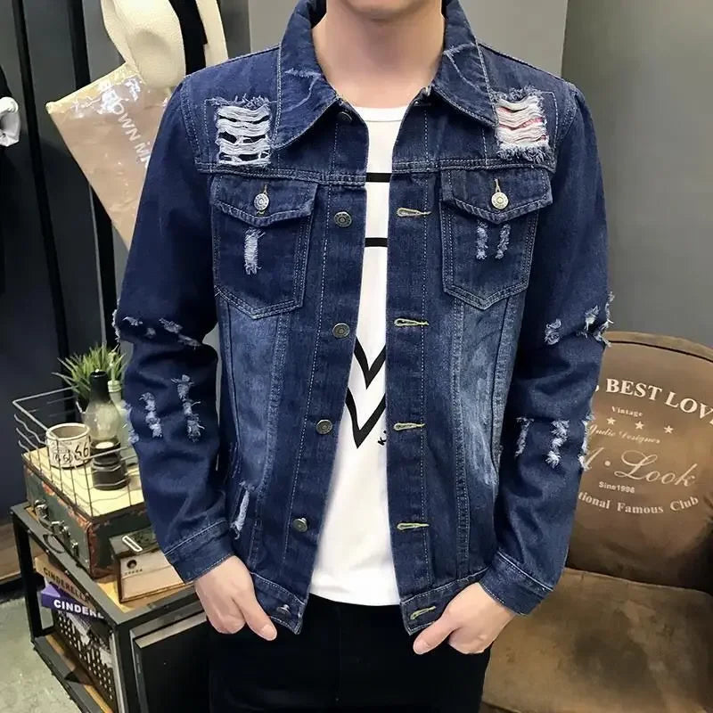 Men's Trendy Denim Korean Style Unique Top