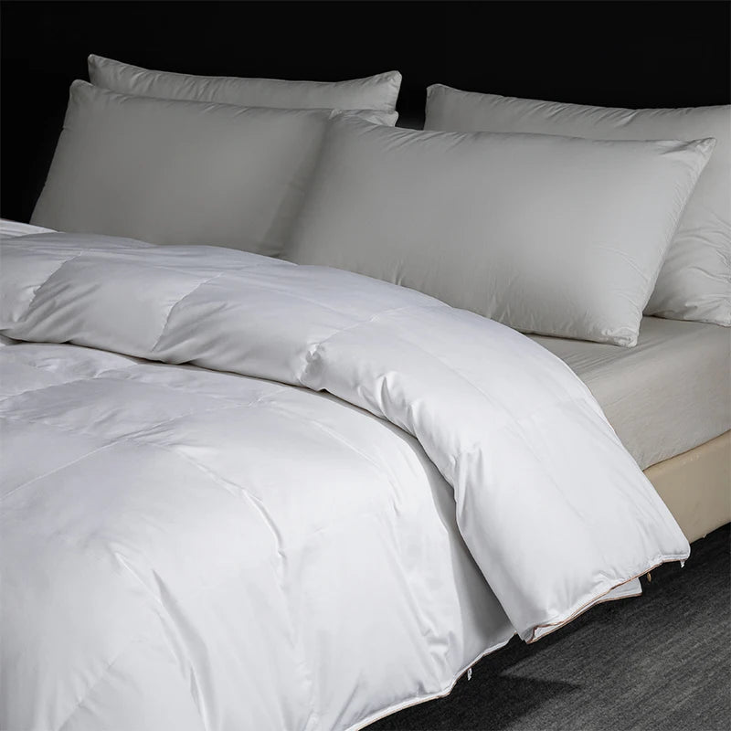 Spring Goose Down Comforter: Hypoallergenic 800FP, Tight-Woven Fabric, No Leakage, Full Size