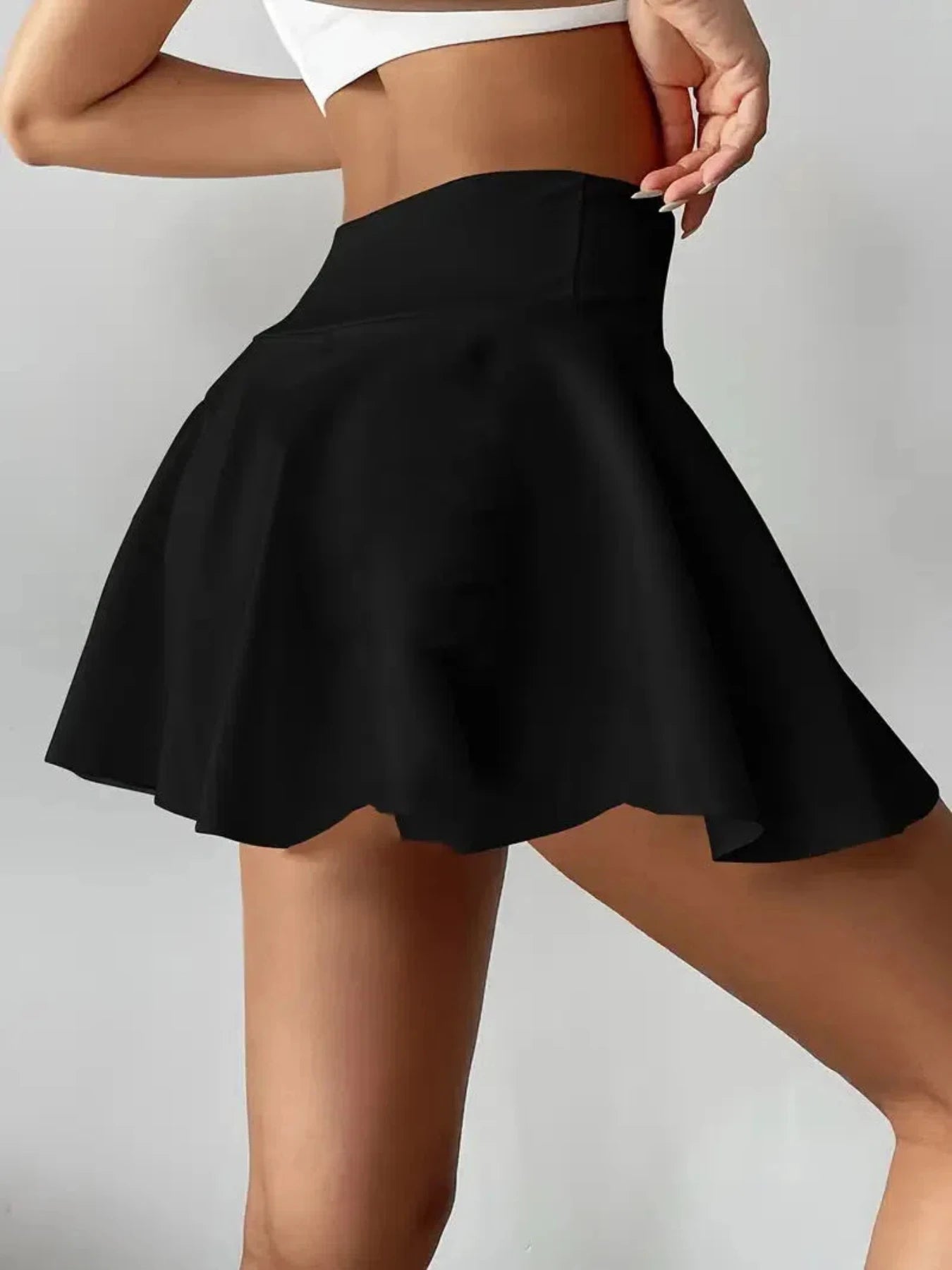 Women's Pleated Inner Pocket Short Fitness Mini Skirts