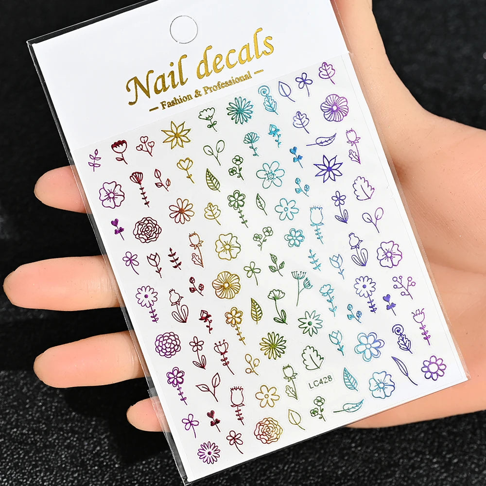 3 D Bronzing Nail Art Sticker