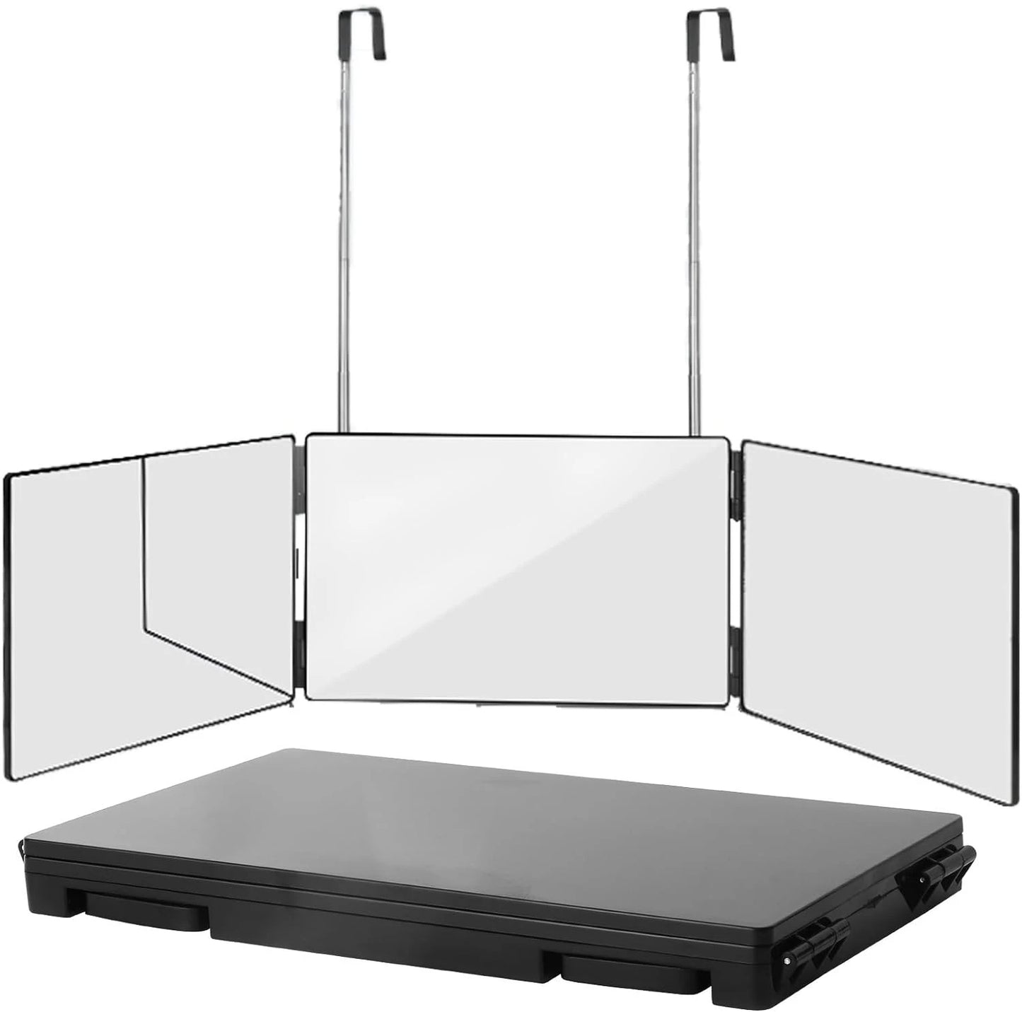Black Portable 360 Trifold Mirror