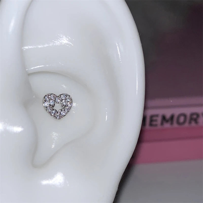 Silver Color Wing Stainless Steel Earring