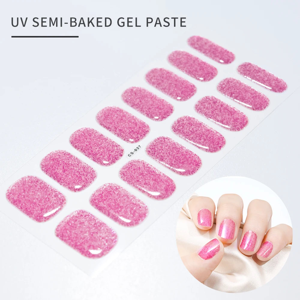 Transparent Semi Cured Gel Nail Strips