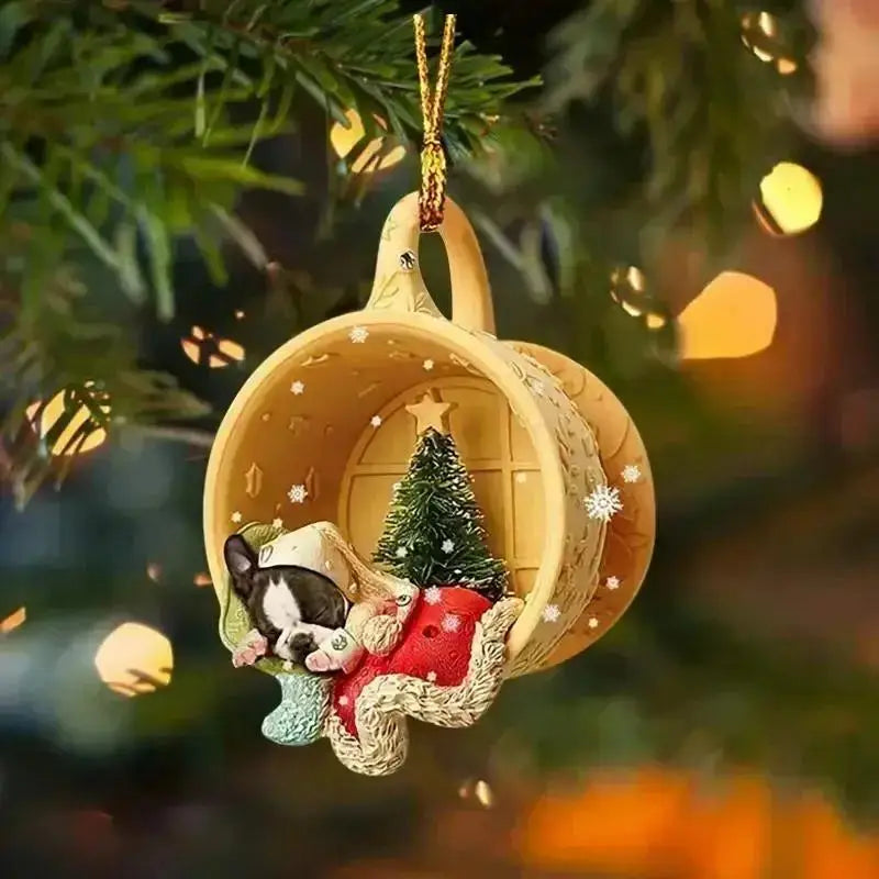 Christmas Tree Pendant Dog Animal Drop