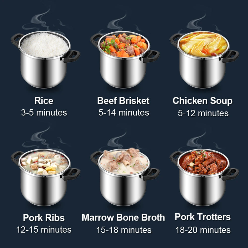 New Household Stainless Steel Pressure Cooker Small Explosion Proof Pressure Cooker 304 Stainless Steel Kitchen Pressure Cookers