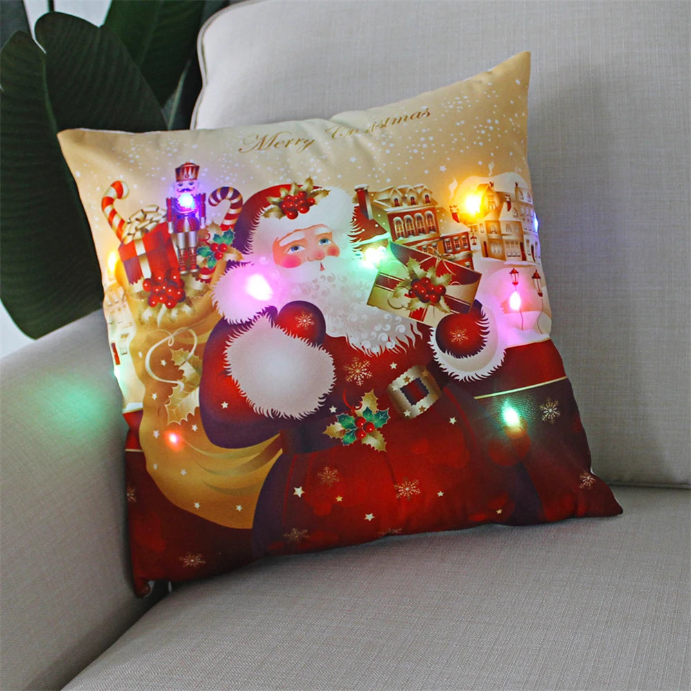 Christmas decoration Catted LED pillow cover