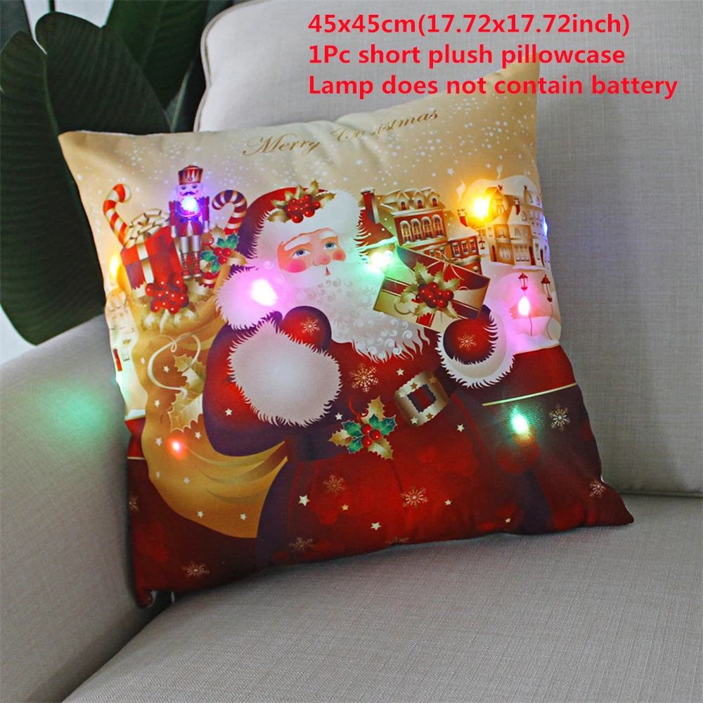 Christmas decoration Catted LED pillow cover