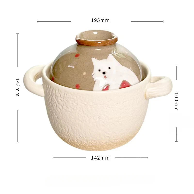 Casserole One Person Earthenware Japanese Style High Temperature Resistant Stew Pot Gas Rice Noodle Congee Tile Pot