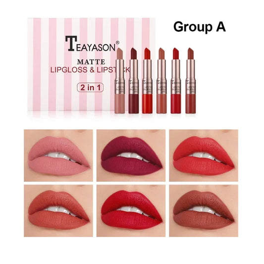 Matte Lip Gloss And Lip Stick 2-in-1 Set