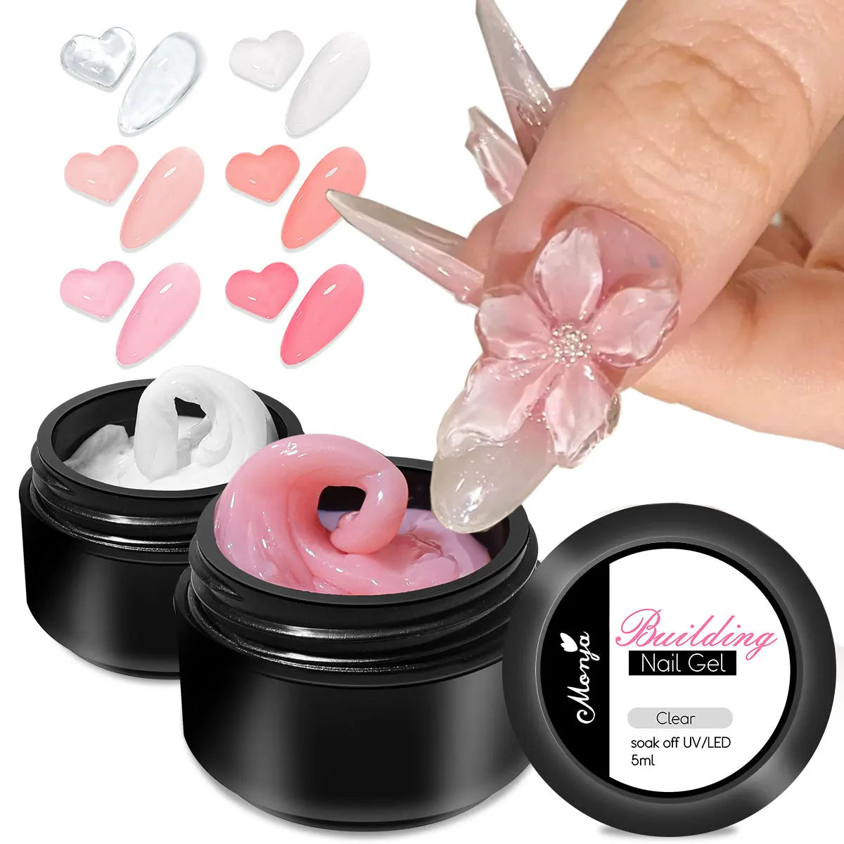 Clear Non-Stick Hand Extension Gel Nail Polish