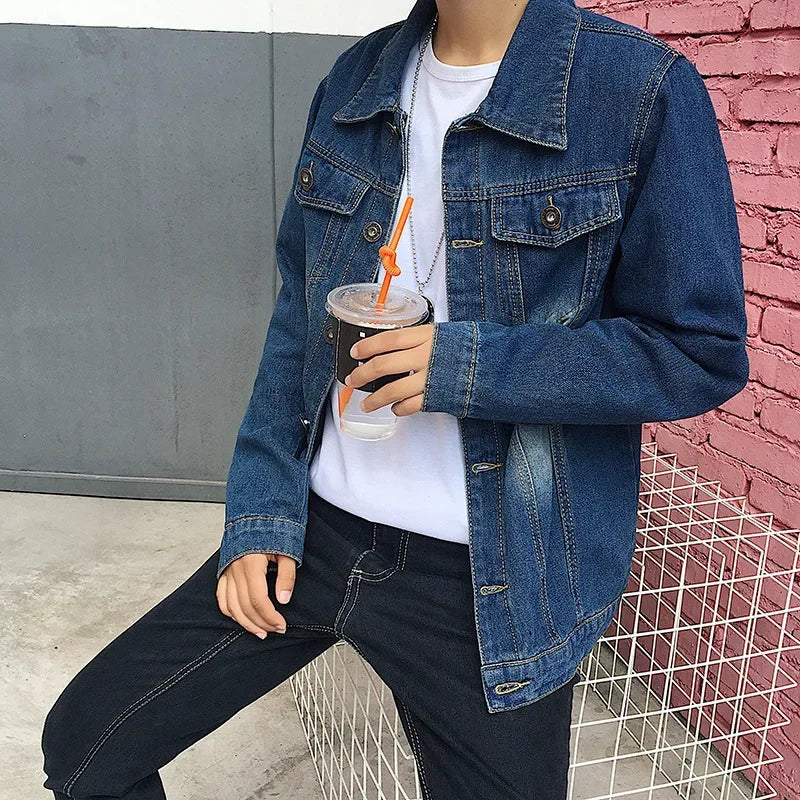 Men's Trendy Denim Korean Style Unique Top