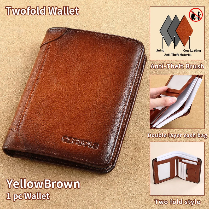 Slim Shielded Genuine Leather Wallet