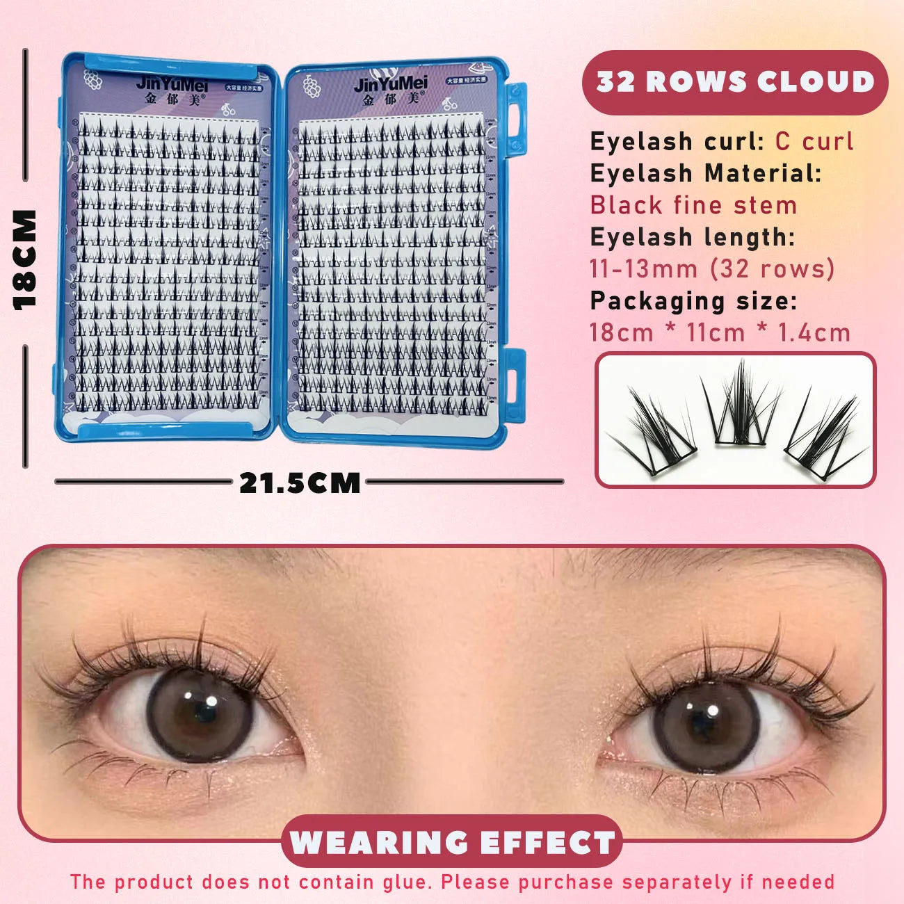32 Rows Large Capacity Eyelashes Extension