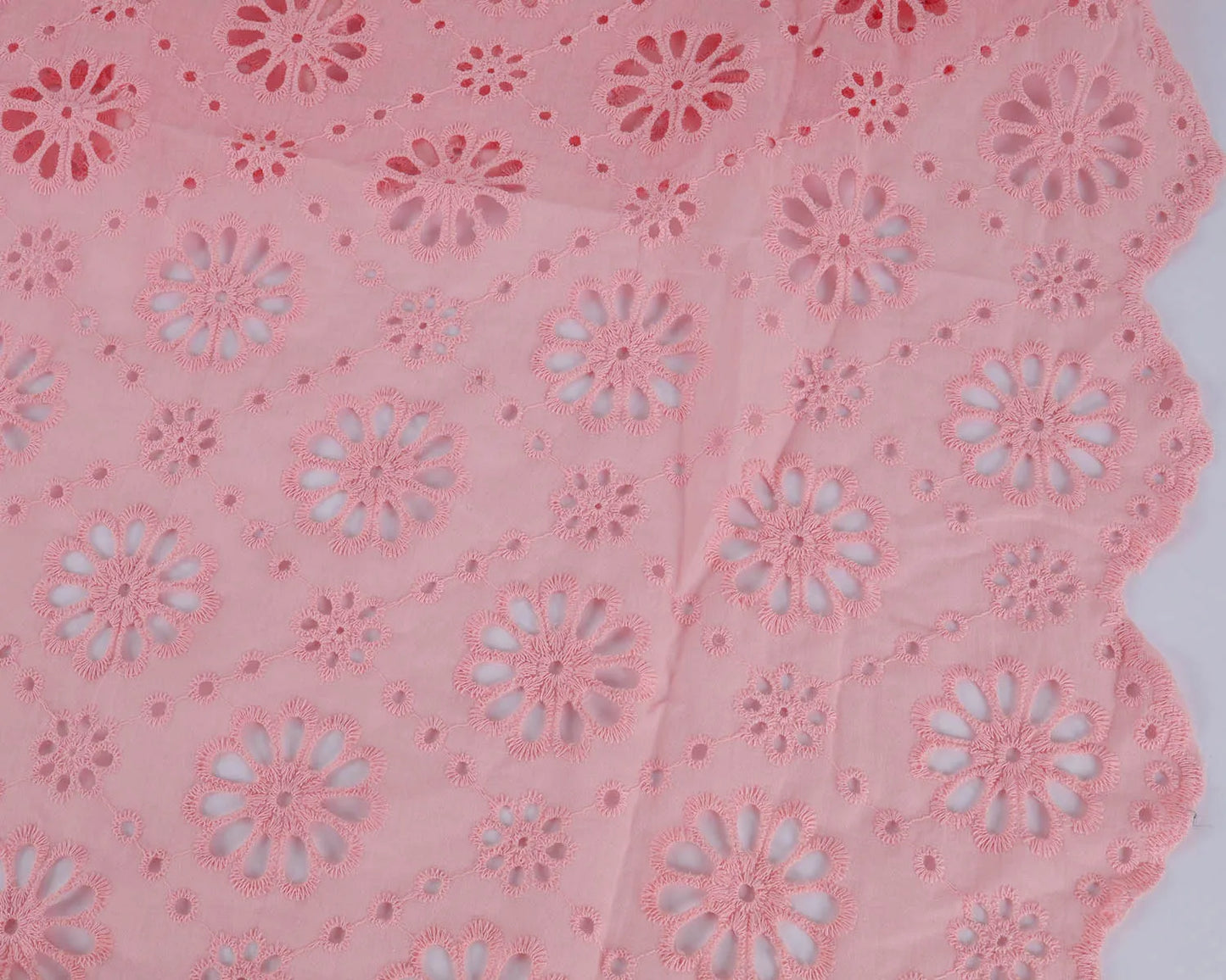 100% Cotton Hollow-out Embroidery Eyelet Lace Fabric - 50 inch wide sold by the yard