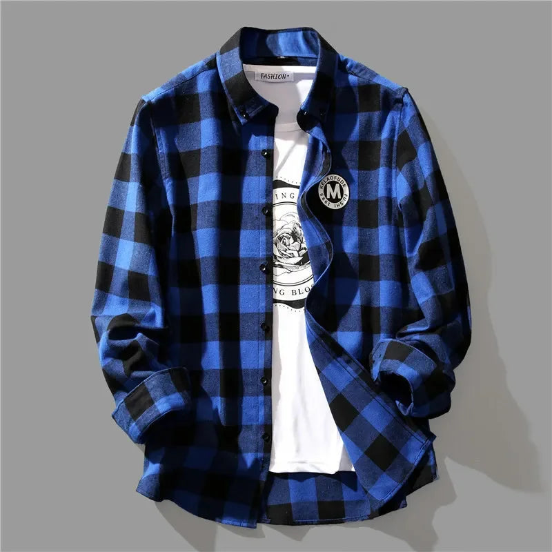 Trendy Plaid Korean Style Top Jacket