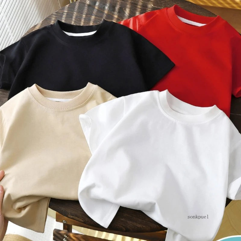 Children's Elegant Cotton T-shirt Tops