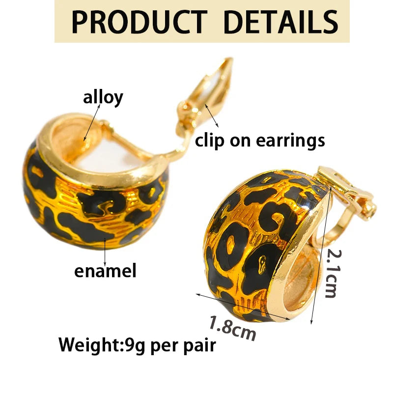Creative Design Leopard Print Earrings