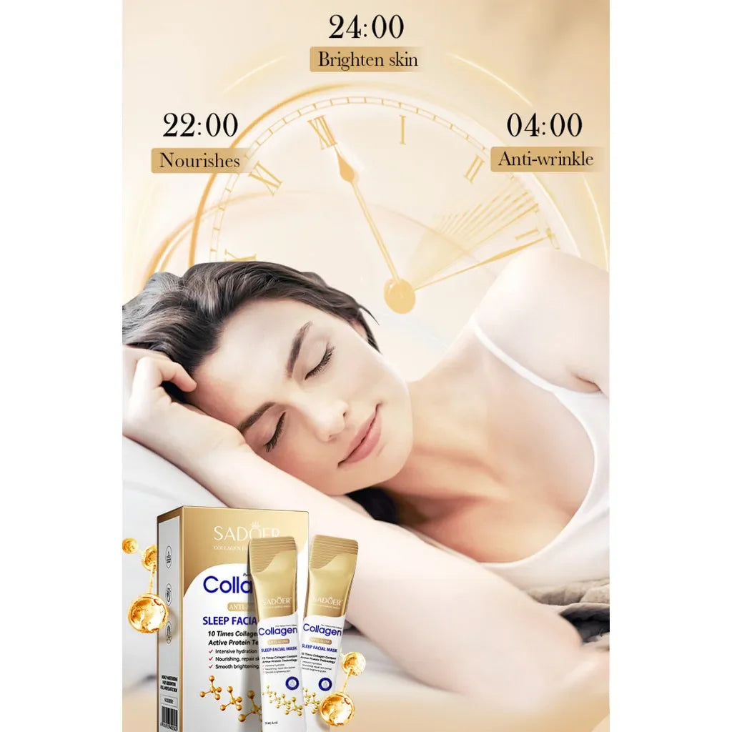 30pcs Collagen Sleeping Facial Masks