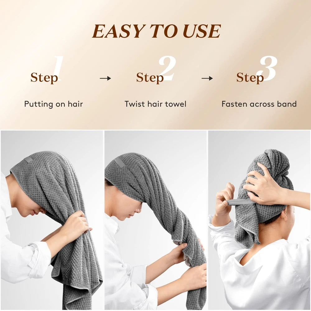 Microfiber Hair Towel Extra Large Wrap