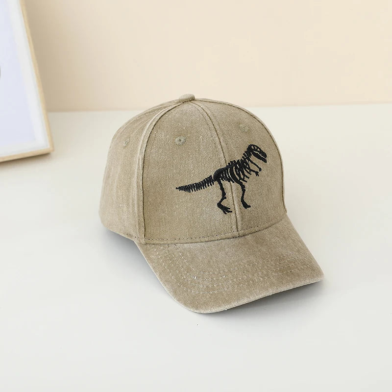 Sports Baseball Embroidered Dinosaur Kids Caps