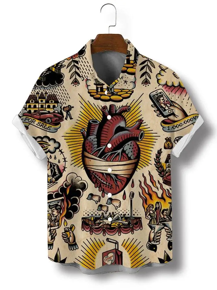 3D Printing Oversized floral shirts for men