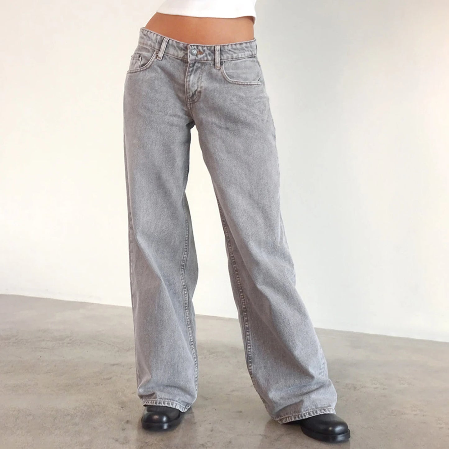 Baggy Trendy Denim Pants with Pocket