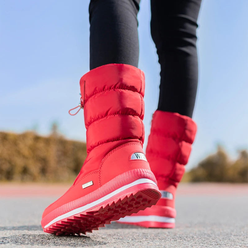 women's snow Warm Plush Mid-calf Boots