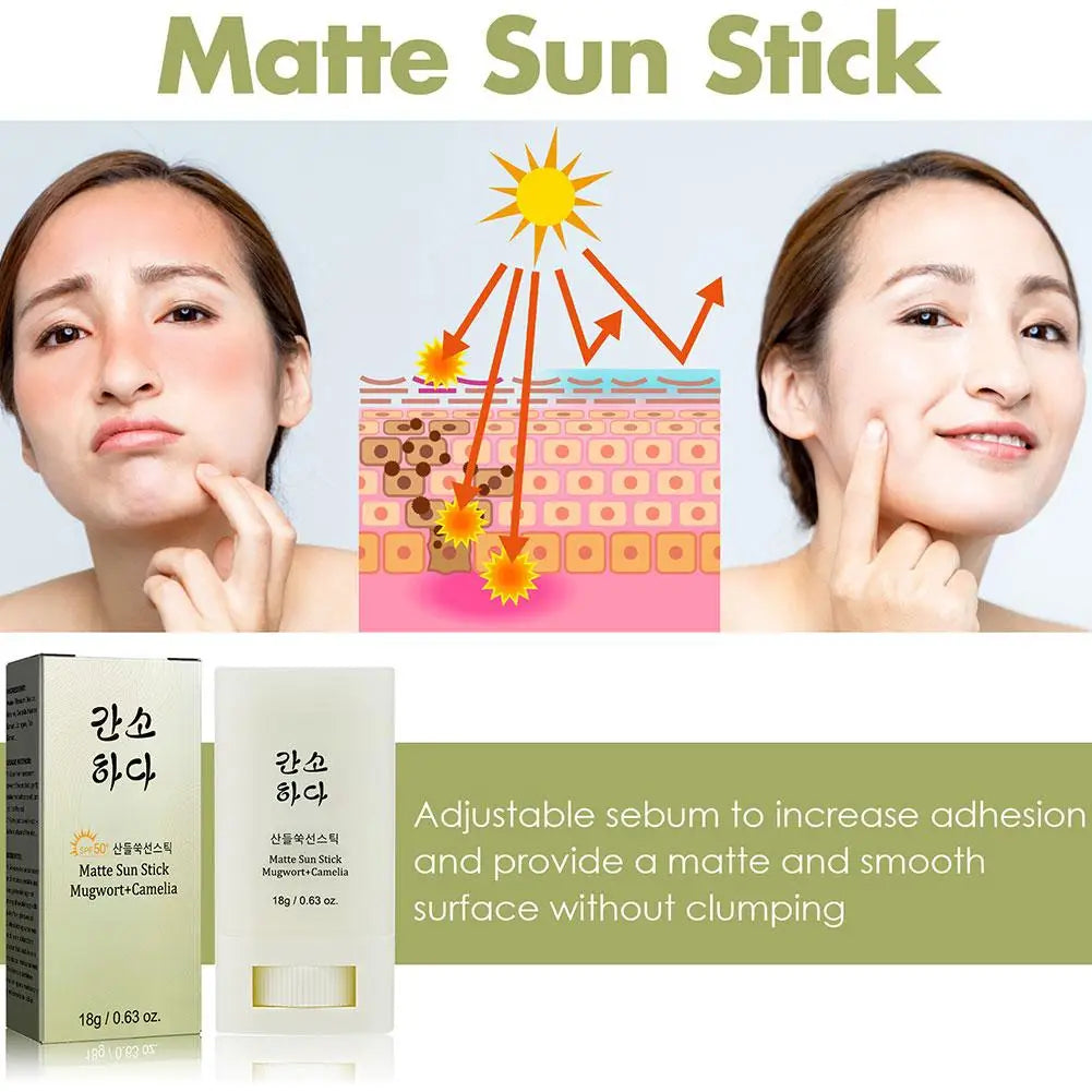 Face Sunscreen in Bar Solar Blocker Matte Sun Stick